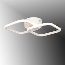 Tt405-2-By Tt Aydınlatma Mat Beyaz 2 Li Kare Led Avize