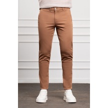Morven Erkek Camel Slim Fit Dar Kesim Chino Pantolon 25ms003026408 Camel