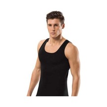 Erkek Siyah Renk Klasik Pamuklu Atlet 6'lı Paket 001