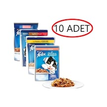 Purina Felix Karışık Pouch Konserve Yetişkin Kedi Maması 10 x 100 G