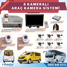 8 Kameralı Kayıtlı 1 TB HDD 9  inç Ekranlı Uzaktan İzlemeli Tak