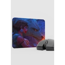 Mononoke Hime Anime V5 - 22x18 Gaming Kauçuk Kaymaz Taban Mouse Pad Fare Altlığı