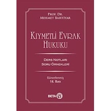 Kıymetli Evrak Hukuku - Mehmet Bahtiyar - Beta Yayınları