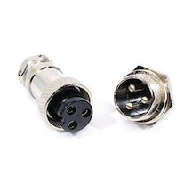 3 Pin Mikrofon Mice Konnektör dişi-erkek 8mm