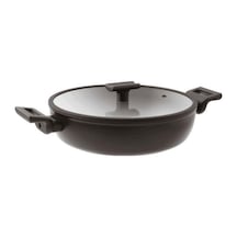 Sambonet Tıtan Pro Non-stick Sığ Tencere Kapaklı 28 Cm Kahverengi