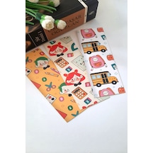 12'li Öğrenci Serisi Kitap Ayracı - Kalın Kuşe - 4,5x15cm - Okul