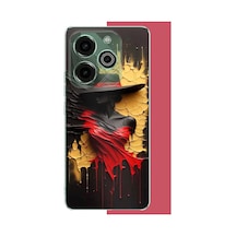 Tecno Pova 6 Pro Uyumlu Gölgedeki Kadın Baskılı Silikon Kılıf Renkli