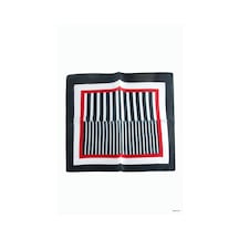 Zero Land Muratech Çizgili Desenli Zr Şifon Fular 50x50 173424 Cm Lacivert Lacivert