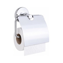 Alper Banyo Kapaklı Tuvalet Kağıtlığı, 304 Paslanmaz Çelik, Krom Kaplama Wc Kağıtlık, Yapışkanlı Ve Vidalı Çok Renkli