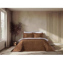 Doqu Home Luxury Yatak Örtüsü Imperial Çift Kişilik - Bakır Kahverengi