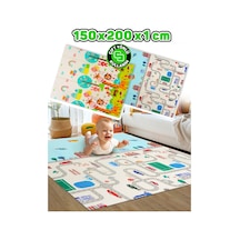 Neşeli Zürafa + Taşıtlar , Katlanabilir Çocuk Oyun Halısı 150x200x1 Cm - Taşıma Çantası Yanında
