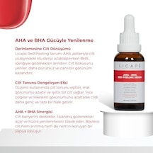 Licape%10 Aha +%2 Bha Red Peeling Serum Cilt Canlandırıcı, Gözenek Arındırıcı Ve Aydınlatıcı Peeling Serumu Daha Pürüzsüz Ve Eşit Tonlu Cilt 30 Ml