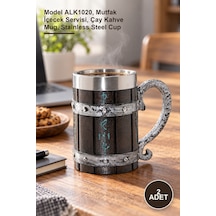 2 Adet Paslanmaz Çelik Kupa Bardak Model Alk1020, Mutfak İçecek Servisi, Çay Kahve Mug, Stainless Steel Cup -