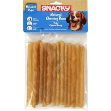Snacky Burgu Çubuk Köpek Çiğneme Kemiğ Natural 15'li 105 G