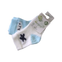Bibaby Organik Çorap Soket 2li Hi Ekru - Mint-10354 Mint