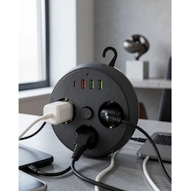 Çoklu Priz 3 Priz 3 Usb Type-c Uczzzsargılıakımkoruma3395-4 1