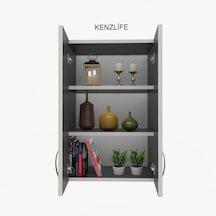 Zkenzlife mutfak dolabı idil  060.060.32 gri 2 raflı kapaklı  ofis banyo kiler evrak kitaplık
