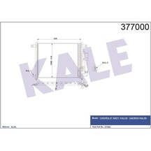Kale Klıma Radyatoru Chevrolet Aveo - Kalos 1.4 542 416x20 Klr-377000
