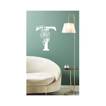 Ahşap Çiçek Işlemeli T Harfi Duvar Dekoru 30 Cm Mdf Tablo