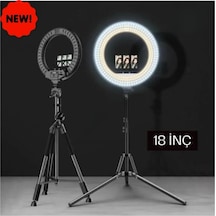 Lamia Megalüx Dökümayaklı Profesyonel Kuaför Makyajçekimleri 18ınç 460 Led Kumandalı Ring Lıght X-18