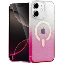 Newface Apple İphone 12 Pummel Shiny Magsafe Kapak - Pembe