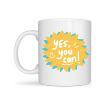 Yes You Can Motivasyon Kupası Model 131 , Pozitif Mesajlı Porselen Kupa , İlham Veren Tasarım , Ofis & Hediye Kupası Diğer