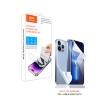 Apple Uyumlu iPhone 15 Plus Kırılmaz Cam 2in1 Özel Kesim Hydrogel Film