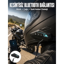 Mey İthalat Kask Kulaklık Bluetooth Motosiklet Kulaklık Intercom Su Geçirmez