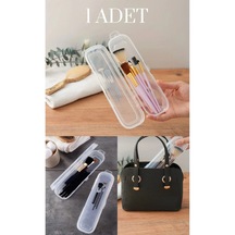 Multix Kilitli Kapak Kalemlik - Makyaj Fırçası Kalem Silgi Düzenl