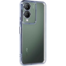 Newface Vivo Y17s Kılıf Razer Lensli Silikon - Açık Mavi Açık Mavi