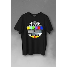 No Signal Teletex Nostalji Tv Baskılı Tişört Unisex T-shirt 001