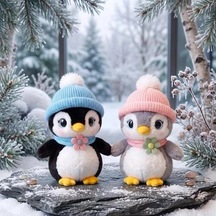 Lbk 10028 Şapkalı Penguen Peluş 27cm Çok Renkli