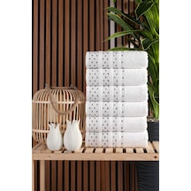 White 6 Adet 50 90 Desenli Havlu Havlu Havlu Seti El Yüz Havlusu Çeyiz Havlusu Beyaz