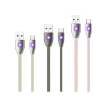 Linktech K484 Micro Usb Yassı Işıklı 1.2Mt Şarj Ve Data Kablosu (430693630)