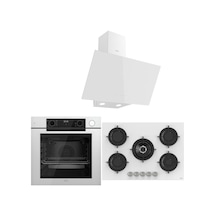 Ferre Steam Plus 75 Serisi QEP64CB-RS036-D078 3lü Cam Ankastre Set