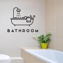 Bathroom Dekoratif Banyo Wc Duvar Sticker 27x22 Cm