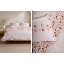 Kapreo Home İris Lux Seri Çift Kişilik Naturel Premium Nevresim Takımı Çok Renkli
