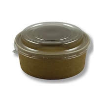 Kraft Karton Salata Kasesi Kapaklı 500cc 100 Adet