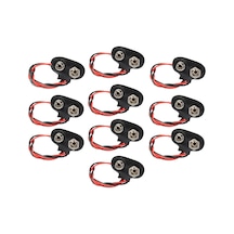 10 Adet 9V Pil Başlığı Bağlantı Kablosu 165 MM