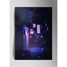 Metal Baskı Parlak Duvar Tablosu - Neon Tokyo