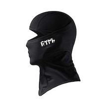 Flex Göktürkçe Türk Yazlı Reflektörlü Model 2 Siyak Kar Maske Balaklava Balaclava Buff Boyunluk Siyah