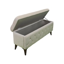 Vavonni Sandıklı Puf 120Cm Krem A+ Kalite