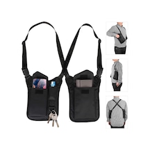 Antithefeft Gizli Koltuklu Omuz Çantası, Paket Cepi İle Yükseltilmiş Omuz Kılıf Depolama Antrasit