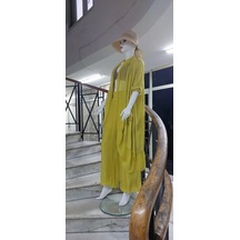 Itayan Ipek Detaylı Oversize Kaftan- Pantolon Takım Hardal Itayan Ipek Detaylı Oversize Kaftan- Pantolon Takım Hardal