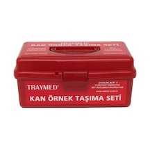 1 Adet Kan Örnek Taşıma Seti- Kırmızı