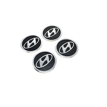 Hyundai Jant Göbeği Alüminyum Sticker Yapıştırma 60Mm 4'Lü Set