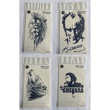 Ata 4 Adet Birden3 Hafta Kalıcı Geçici Yapıştırma Dövme 18x11 Cm