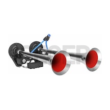 Seger 82dh Dalidali Arap Havalı Korna 12volt Krom Borulu Melodili Hızlı Yavaş Opsiyon