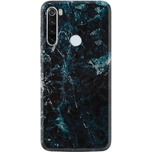 Xiaomi Redmi Note 8 Kılıf Desenli Blue Mix Mermer 1377