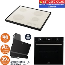 Afm Tech Ve Ferre A5 Sessiz Vitro Elektrikli Siyah D080-SA + FC-07 + FM7700 Ankastre Set